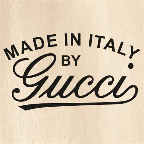 gucci made in italy logo.